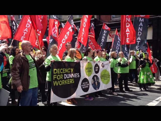 Checkout TV: 'Decency For Dunnes Workers' March To Dunnes Stores Head Office