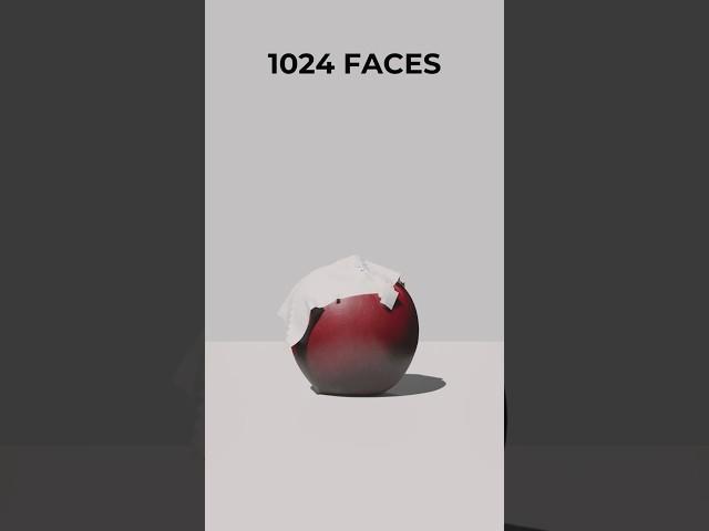 1 vs. 1 MILLION Faces in Blender #blender #3dart #3danimation #clothsimulation #effect #learning