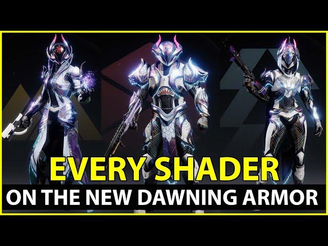 EVERY SHADER ON THE DAWNING 2021 ARMOR! Dendrite Armor