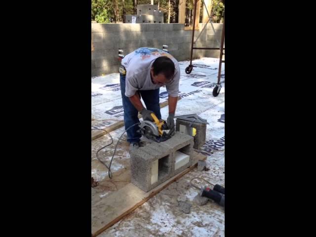 Ease of cutting Faswall block system