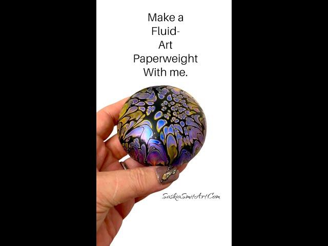 Make a fluid art paperweight bloom style with me.