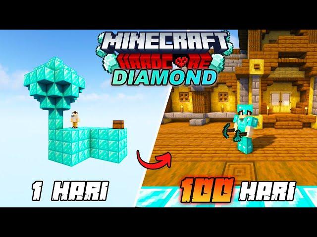 100 Hari di Minecraft Hardcore Tapi PULAU MELAYANG DIAMOND BLOCK!