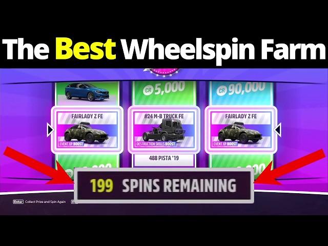 The FASTEST Way To Farm SUPER WHEELSPINS In Forza Horizon 5 FOR BEGINNERS!