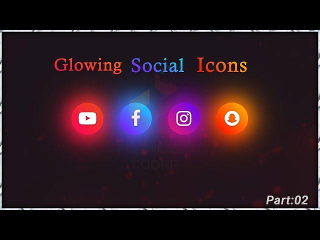 Glowing Gradient Icon Hover Effects | Pure CSS Animation |Flawless Coder|  #HTML_CSS #css #Icon_glow