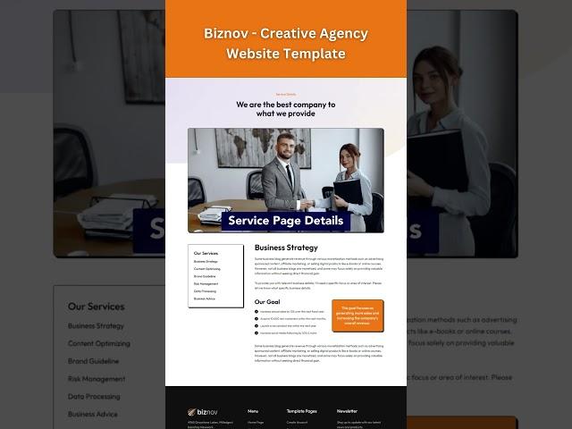 Biznov   Creative Agency Website Template #webflowtemplate #webflow #htmllib