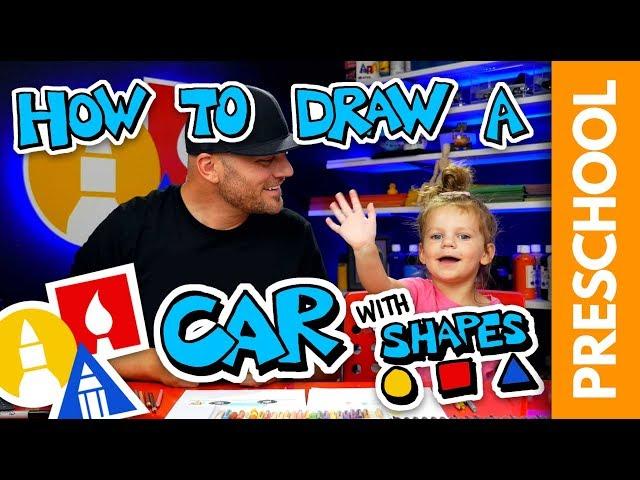 PRESCHOOL: Drawing A Shape Car With Olivia (Rectangle & Circles)