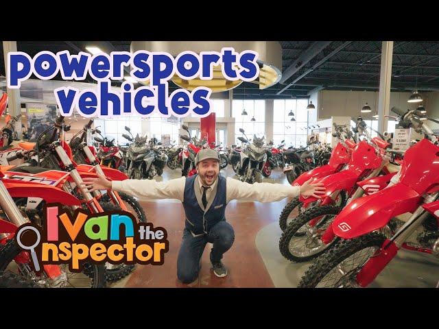 Learning about powersports vehicles with Ivan the Inspector!