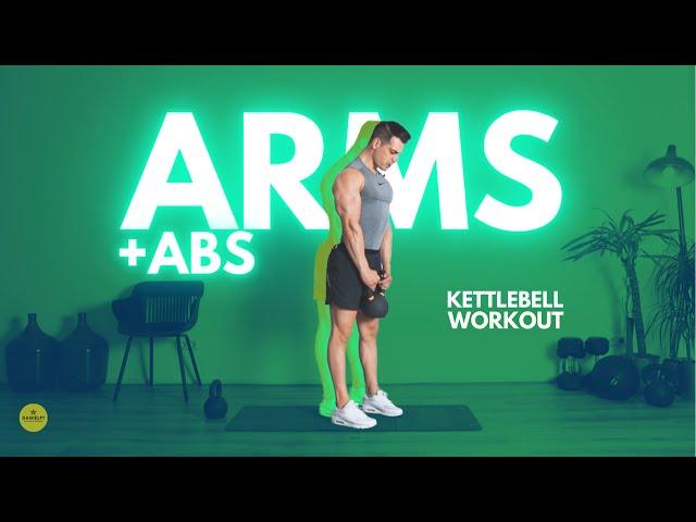 20 minute ARMS ABS kettlebell home workout