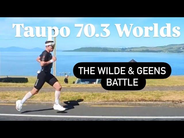 Hayden Wilde, Jelle Geens, and Léo Bergère battle in out for the Taupo 70.3 World title