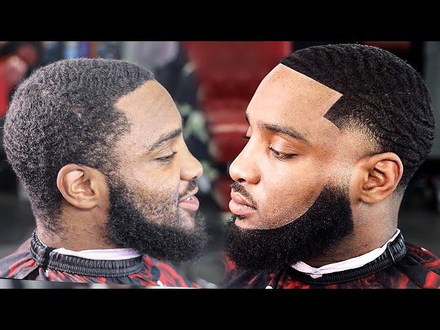 TRANSFORMATION HE PAID $100 FOR THIS HAIRCUT/ FADED BEARD/ BARBER TUTORIAL