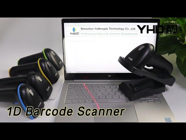 Laser 1D Barcode Scanner Reader Wired Bi Directional Continuous Handheld