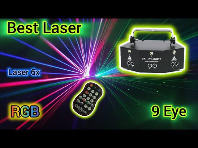 9-EYE RGB DMX Laser LED Light BEST 9 EYE DMX Scan Laser Projector Strobe Light 2024