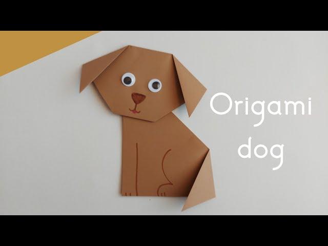 How To Make Origami Dog For Kids / Easy Paper Crafts / Nursery Craft Ideas / 5 Minute Crafts