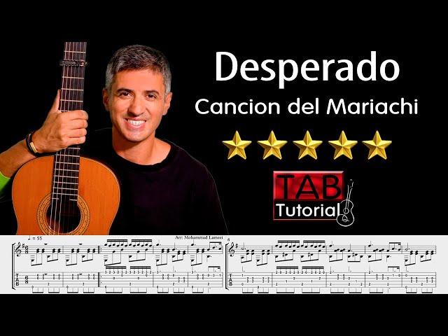 Cancion del Mariachi From Desperado | Fingerstyle Guitar Tutorial + Sheet & Tab