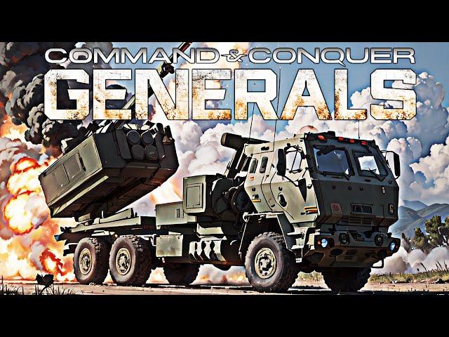 USA Himars + Air Force 1 vs 3 GLA - C&C Generals Shockwave Remastered