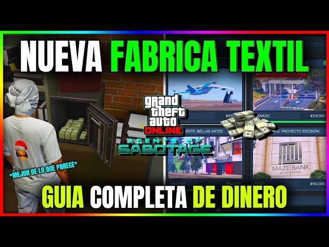 GUIA COMPLETA NUEVA "Fabrica Textil" GTA5 Online! GOLPES, DINERO PASIVO, MISIONES, MEJORAS y MÁS!