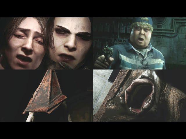 Silent Hill 2 Remake (PS5 4K 60FPS) - Hard Difficulty: All Boss Fights (No Damage)