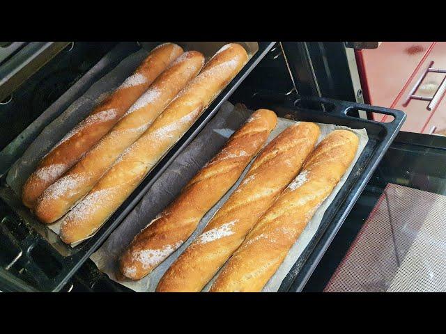 How to cook a real BAGUETTE in a regular OVEN? Baguette recipe