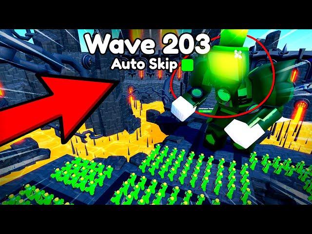 OMG!!  200 WAVE ENDLESS GLITCH! NEW CLOVER TITAN! Toilet Tower Defence Toilet Tower Defence