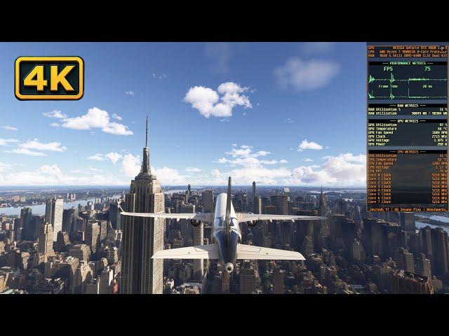 AMD Ryzen 7 9800X3D + Nvidia GeForce RTX 4080 Super | Microsoft Flight Simulator 2024 4K Benchmark