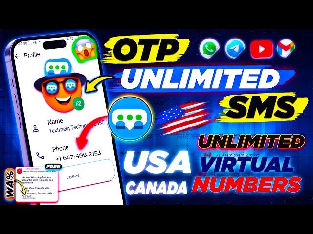 Create UNLIMITED Telegram, WhatsApp & Gmail Accounts On USA/CANADA Numbers 2025 | Get free US/CA No