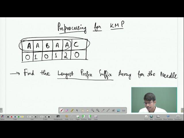 KMP Preprocessing Algorithm | Virtual Labs