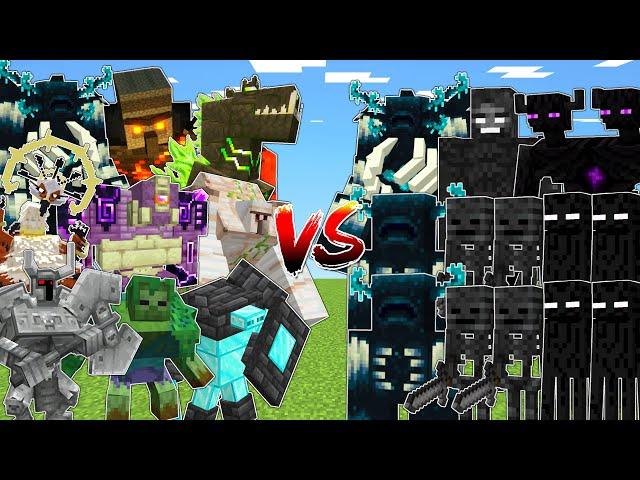 OP BOSSES vs WARDENS & WITHERS & ENDERMEN