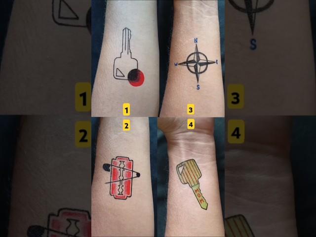 4 tattoo for beginners ⭐⭐⭐ #shorts #youtubeshorts #art #tattoo #viralvideo