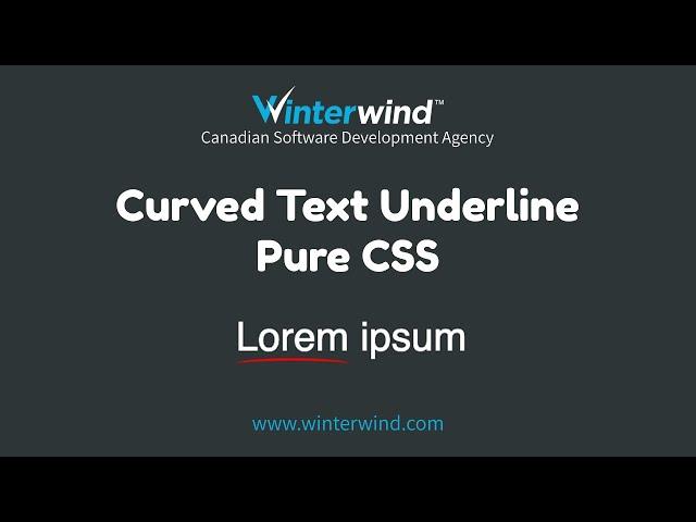 Curved Text Underline with CSS