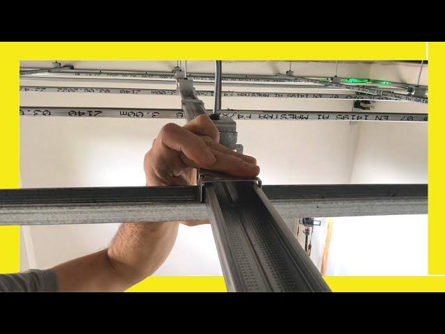  How to make metal frames for drywall ceilings  Suspended with double structure  silent block