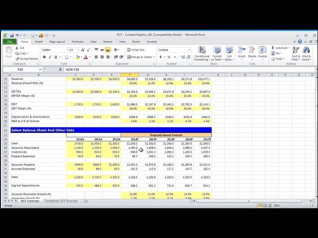 Financial Modeling Quick Lessons: Building a Discounted Cash Flow (DCF) Model (Part 1) [UPDATED]