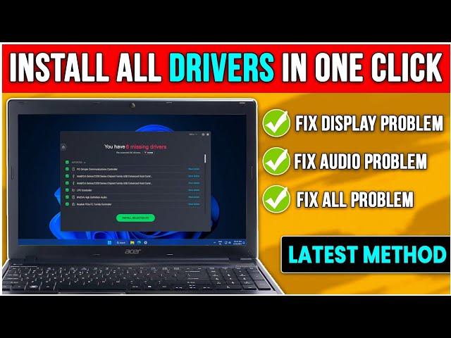 How to Install All Drivers in One Click - PC/Laptop 2024Fix All Issues 2 Ways to Install️