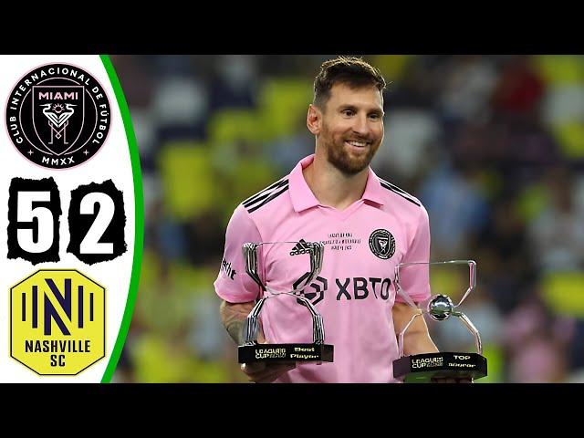 Messi BACK Crazy Hat-Trick Inter Miami vs Nashville 5-2 - All Goals & Highlights - 2024