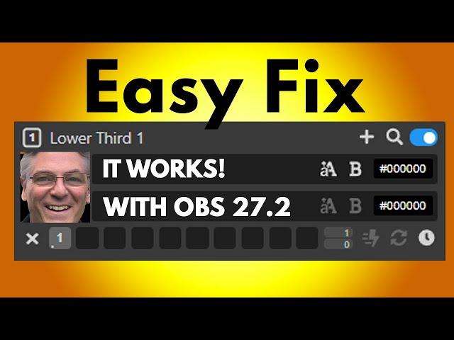 OBS Lower Third With Dockable Control Panel  - 27.2 UPDATE FIX