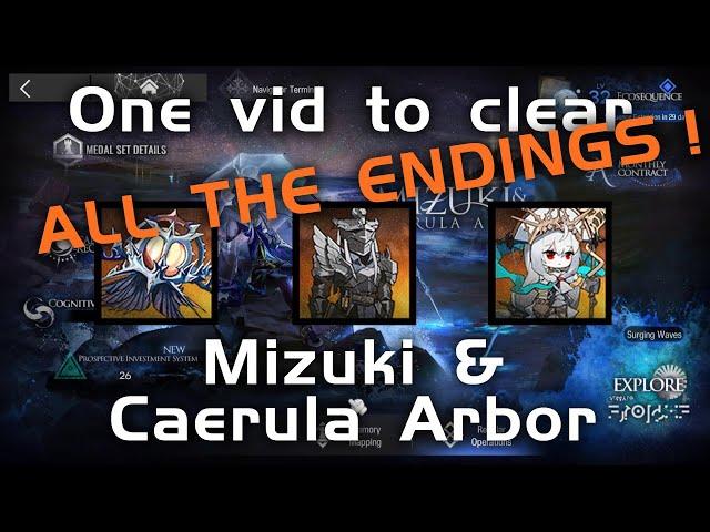 One vid to clear all the endings! | IS 3 Mizuki and Caerula Arbor Easy Guide | 【Arknights】