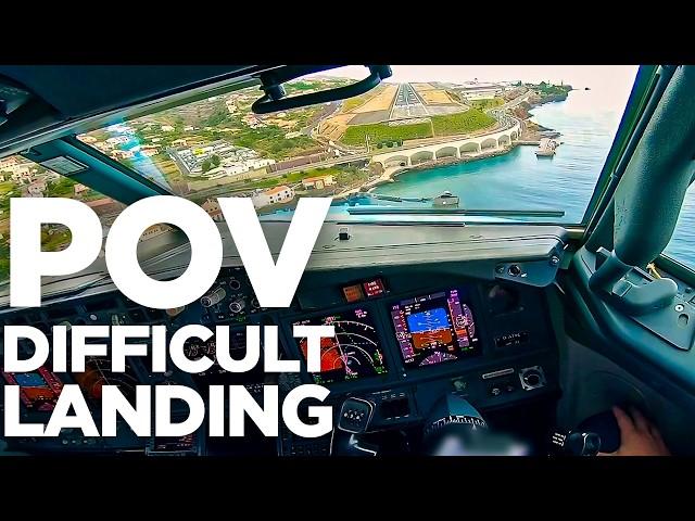 Pilots POV | Boeing 737 landing in Funchal Madeira Airport LPMA