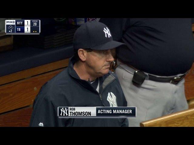 NYY@TB: Thomson filling in for Girardi as manager