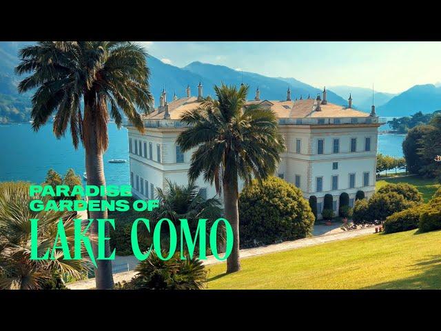 Paradise Gardens of Bellagio, Lake Como, Walking Tour 4K