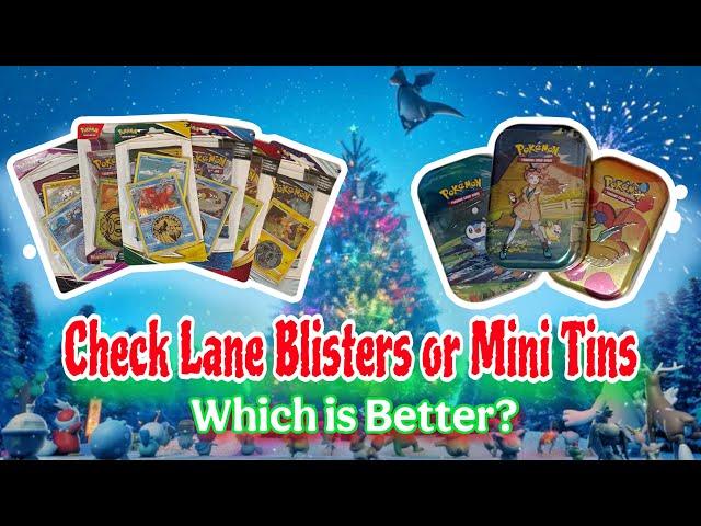 Pokemon Check Lane Blisters VS. Mini tins! What Pokemon card product is better? Pokemon card opening