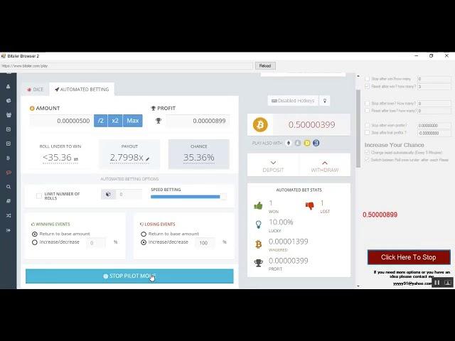 Bitsler bot working bot 25 december 2017 made 1 bitcoin per day