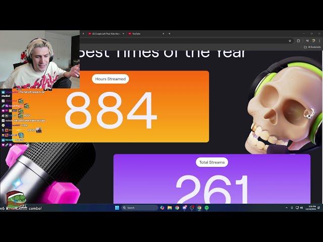 xQc Reacts to his Twitch Chat Recap 2024