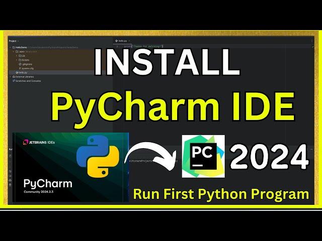 Install PyCharm IDE with Python 3.13 on Windows 10/11 [2024]