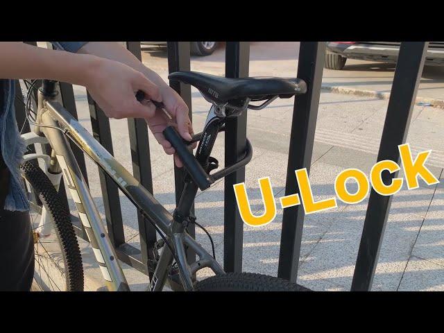 Велосипедный замок скоба с кронштейном с Алиэкспресс.Велозамок U-Lock.