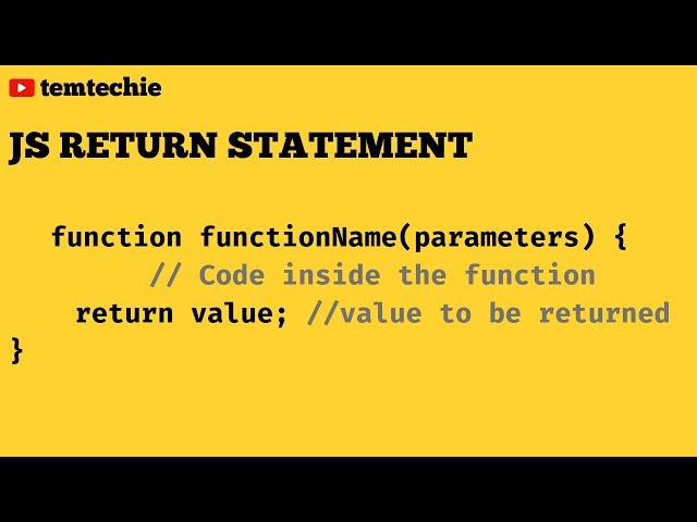 JavaScript Return Statement - All you need to know!