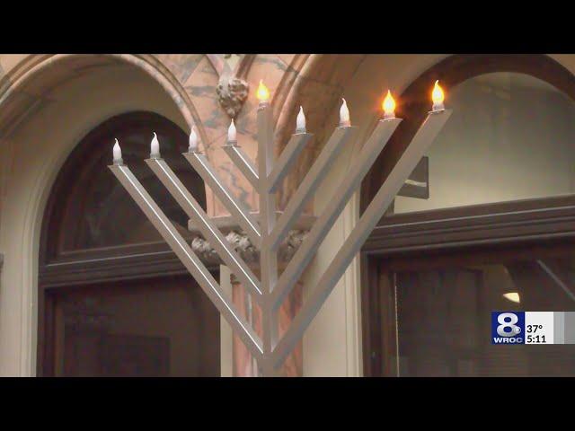 Rochester City Hall celebrates Hanukkah with Menorah lighting