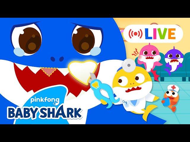 [LIVE] YIKES! Shark Family Visits Baby Shark Doctor | +Best Episodes Comp. | Baby Shark Official