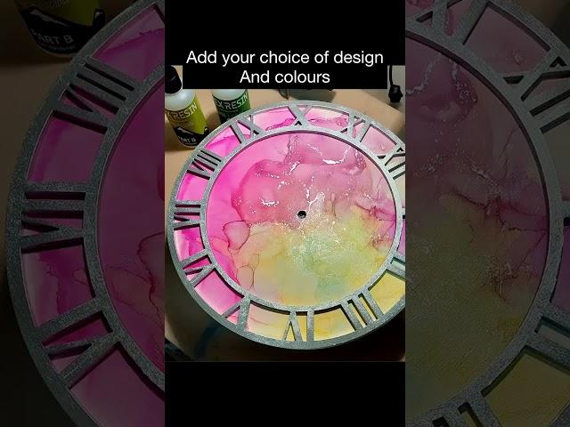 How to make a resin wall clock? #resinclock #epoxyclock #resinart