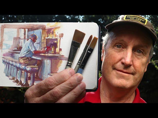 Gouache Painting Demo: Drawing With a Brush