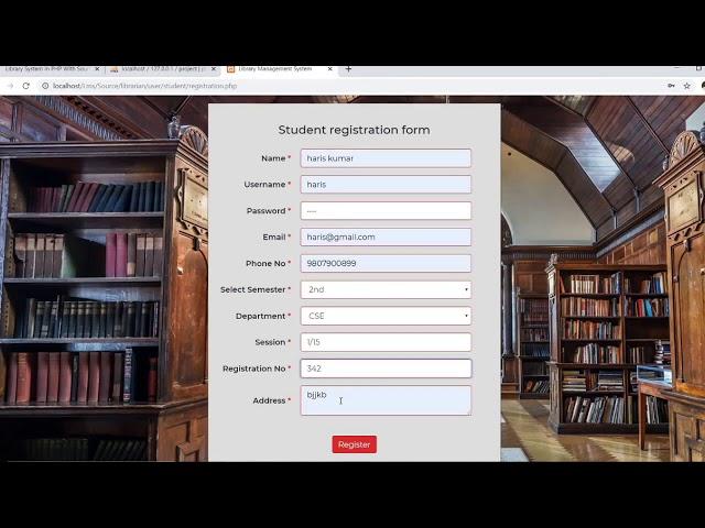Library system in PHP with source code | Source Code & Projects | Review