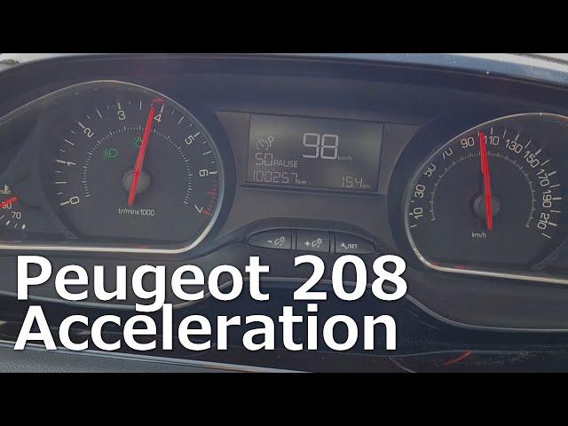 Peugeot 208 1.2VTi 82HP Acceleration